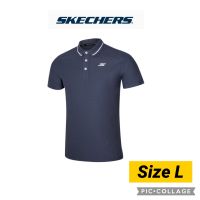 เสื้อยืดแขนสั้น โปโลชาย sketchers เสื้อยืด แขนสั้น คอโปโล เสื้อโปโล สีเทา size L ของแท้ 100%