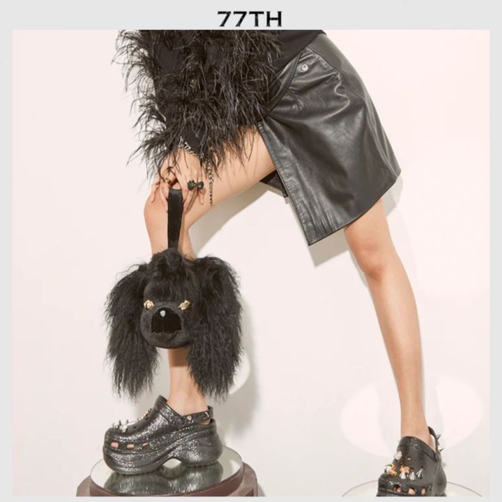 77th-black-poodle-shape-hand-bag