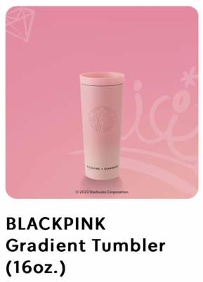 Starbucks Stainless Steel Gradient BLACKPINK Tumbler 16oz. ทัมเบลอร์สตาร์บัคส์สแตนเลสสตีล ขนาด 16ออนซ์