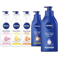 600 มล. นีเวีย บอดี้ มิลค์ โลชั่น NIVEA BODY MILK INTENSIVE MOISTURE Lotion Extra White Repair and Protect SPF 15 30