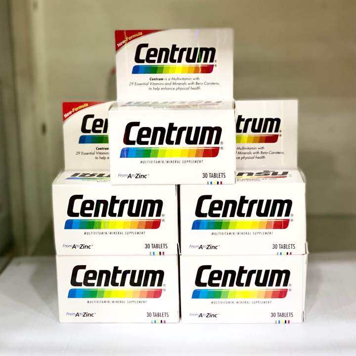 Centrum เซนทรัม วิตามินและเกลือแร่ 30 เม็ด/ขวด Lazada.co.th