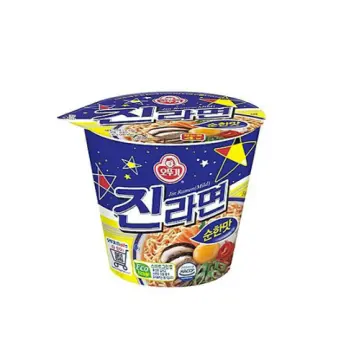 [OTTOGI] Jin Ramen MILD - KOREAN STYLE INSTANT NOODLE, Best Tasting Soup  and noodles, Traditional Instant ramen noodles (120g) - 4 Pack