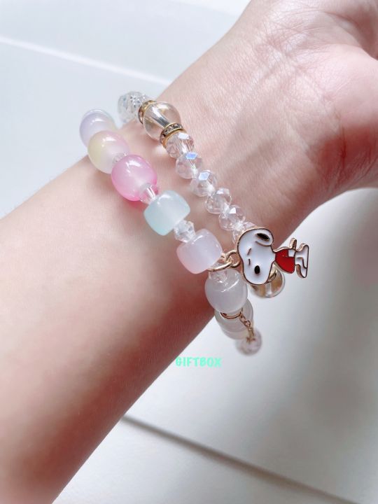 พร้อมส่ง-สร้อยข้อมือลูกปัดคริสตัล-สร้อยข้อมมือห้อยจี้-สร้อยข้อมมือแฟชั่น-กำไลแฟชั่น-กำไลลูกปัด-สร้อยข้อมือลูกปัดคริสตัล-สร้อยข้อมือเกาหลี-น่ารัก-สร้อยข้อมือน่ารัก-สร้อยข้อมือลูกปัด