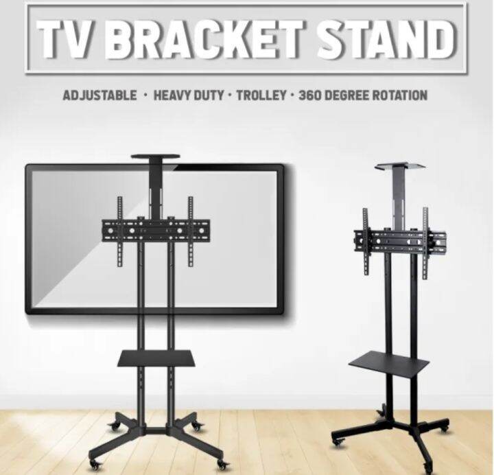 Pesan Movable TV Bracket TV Stand Cart Rolling TV Stand With Wheels for
