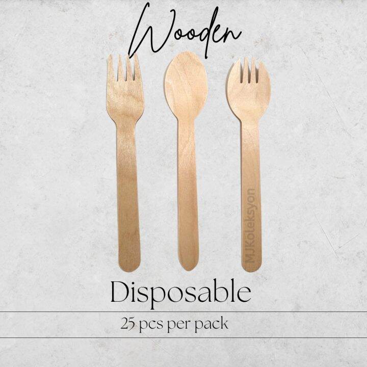 Wooden Spork Disposable Utensils, Plastic Spork Spoon Fork Lazada PH