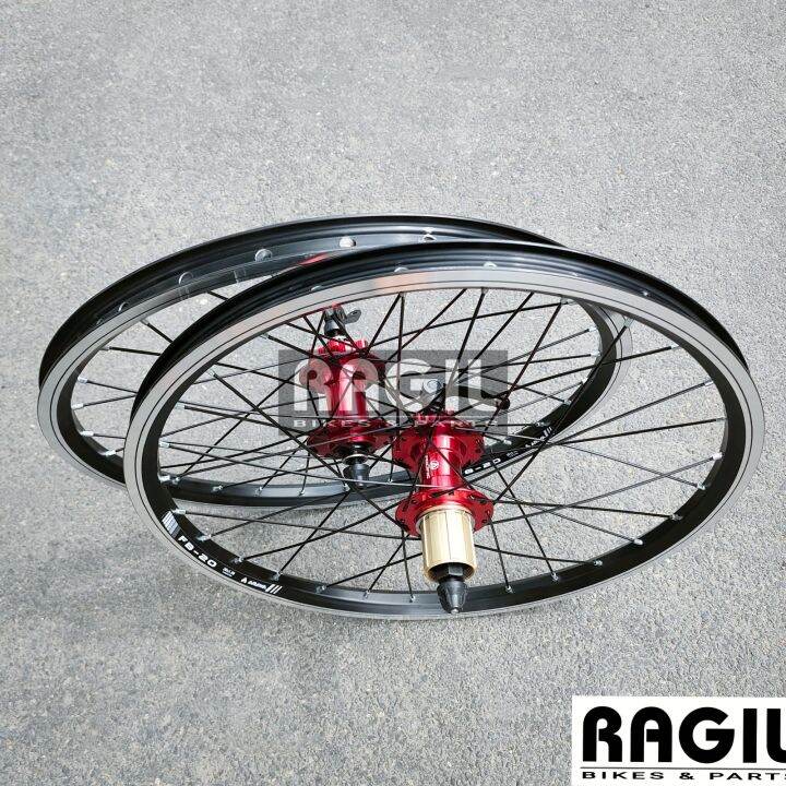 Wheelset Sepeda 20 Araya 20 Inch Velg Rim Rims Double Wall Alloy Fb20