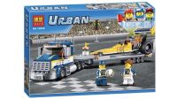 ตัวต่อเลโก้ Compatible with Lego City Series High Speed ​​Car Transporter 60151 Boy Assembled Building Blocks Childrens Toy 02025