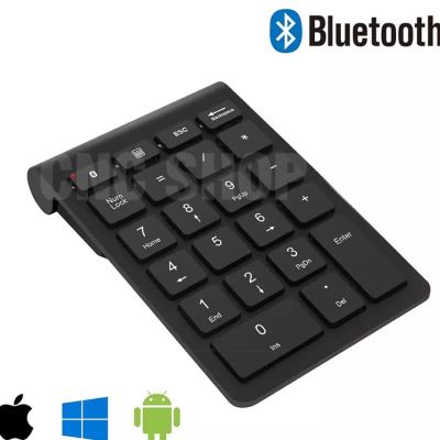 แป้นพิมพ์คีย์บอร์ดไร้สาย Bluetooth 2.4G Teclado Numpad Slim แบบพกพาขนาดใหญ่ Keycap สำหรับ Android Windows โทรศัพท์แล็ปท็อป Bluetooth