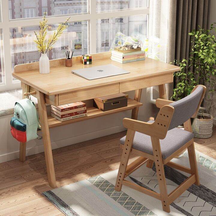 LALASolid Wood Study Desk/ Office Table/ Study Table/Meja Belajar Kayu