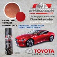 สีรถ Toyota​ lc500 สีแดง​ radiant​​ Red​ contrast​ layering รหัสสี​ 3T5 อีโวลูชั่นคัลเลอร์