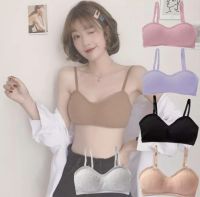 CM008 บราผ้าร่อง ไร้โครง Sport Bra ถอดฟองน้ำได้ ผ้าลื่น นิ่ม สีสันสวยงาม พร้อมส่ง ราคาโคตรถูกกกก