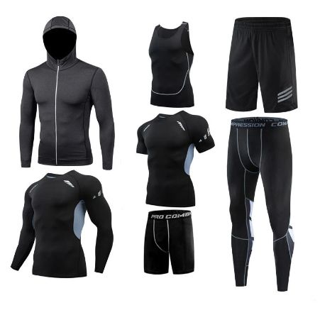HOLA Sportswear Men's Running Sets Gym Fitness Tracksuit Compression ...