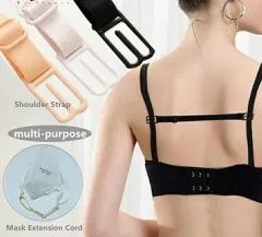 Cheap Women Adjustable Invisible Clear Transparent TPU Elastic No-slip Bra  Shoulder Strap