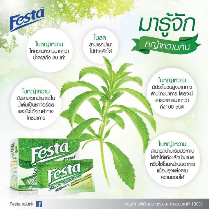 festa-stevia-sweetener-เฟสต้า-สตีเวีย-หญ้าหวาน-จากธรรมชาติ