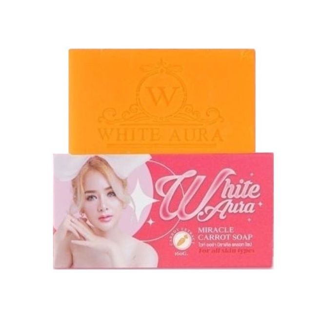 แพ็ค-3-ก้อน-สบู่-ไวท์ออร่า-whitaura-สบู่ไวท์ออร่า-whitaurasoapแพ็คเกจใหม่