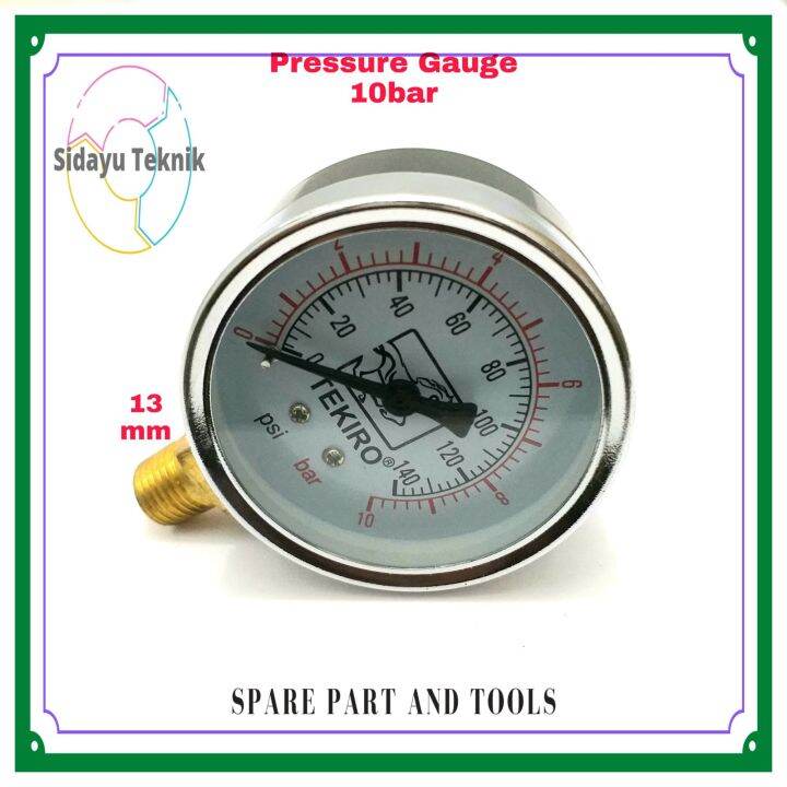 Pressure Gauge 10 Bar Tekiro Lazada Indonesia