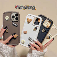 Play Sheng แก้วกาแฟสามมิติสีล้วนแบบเรียบง่ายนิยมในคนกลุ่มหนึ่งเคสมือถือลายหมีหน้ายิ้มลายหมีน้อยสำหรับ iphone13promax iPhone 13เคสนิ่มซิลิโคนกันตกไอเดียสร้างสรรค์แบบใหม่สำหรับผู้หญิงและผู้หญิงสำหรับ14Pro 12 14PM