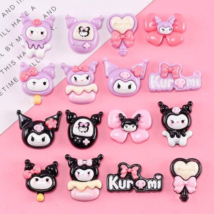 เรซิ่นตกแต่ง-งานdiy-เรซิ่นลายการ์ตูนน่ารัก-คุโรมิ-kuromi-สีม่วง