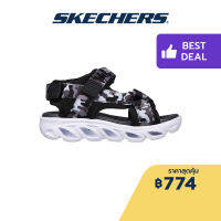 Skechers สเก็ตเชอร์ส รองเท้าแตะเด็กผู้ชาย Boys S-Lights Hypno-Splash Sun Breaks Sandals - 400077N-BKGY Hanger Optional, Lights, Lightweight