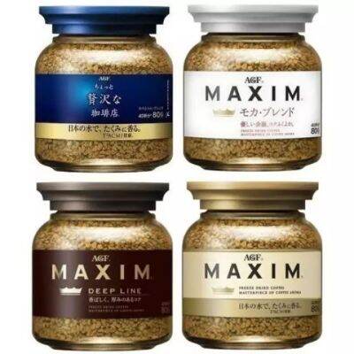 กาแฟ​ AGF​ MAXIM​ แบบขวด​ขนาด​ 80​กรัม​ ขวดสีทอง