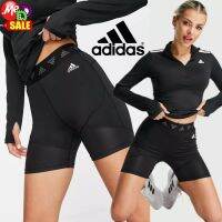 ADIDAS - ใหม่ กางเกงรัดรูปขาสั้นใส่ออกกำลังกาย ปั่นจักรยาน เอวสูง ADIDAS HYPERGLAM TIGHT SHORTS HE9392 HG8507