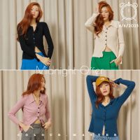 (พร้อมส่งทุกสี ยกเว้น White Coffee) COLOUR MATTER l "CM" Winter Knitted Top เสื้อผ้า Knit เนื้อนุ่ม ไม่ย้วย แต่งกระดุมหน้า