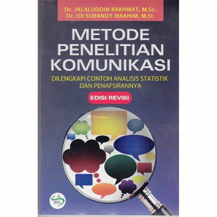 Buku Metode Penelitian Komunikasi Di Lengkapi Contoh Analisis Statistik ...