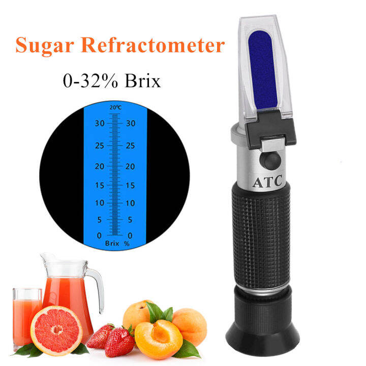 Hand Held Brix Refractometer For Sugar Beer Brix Test Optical 0 32 8833