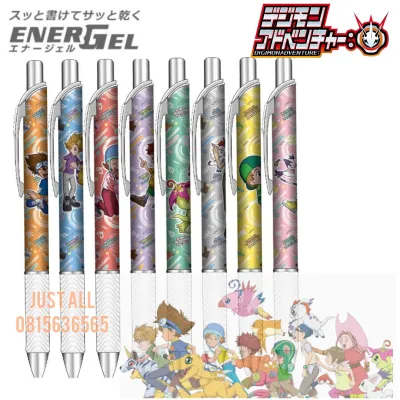 Digimon Aventure × Pentel Energel ==&gt;ปากกาหมึกเจลสีดำ ดิจิมอน แอดเวนเจอร์ 0.5mm