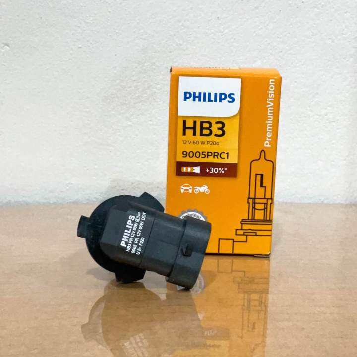 หลอดไฟหน้า-ไฟสูง-philips-hb3-30-12v-60w-p20d-9005prc1-premiumvision-ประกัน-2เดือน