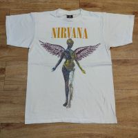 NIRVANA IN UTERO ©1993 เสื้อวง เสื้อทัวร์ เสื้อวงร็อค เนอร์วาน่าปีกนางฟ้า