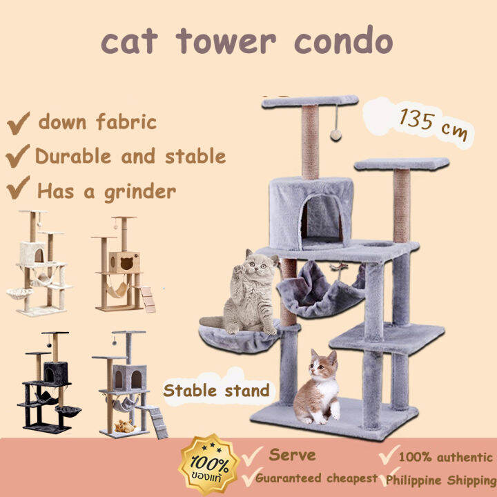 【Shipping Discount】Large Cat Tree with Platform Scratching Posts Cat Condo tower Cat House Cat
