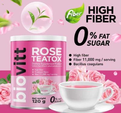 Biovitt ROSE TEATOX  ตัวหอม ผิวใส ชากุหลาบยุคใหม่ 🌹