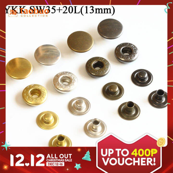 Authentic Japanese YKK Pure Brass Snap Fastener S Spring Sw35 + 20L