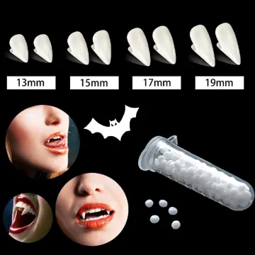 1pair Cosplay Tooth Dentures Props DIY Resin Halloween Costume