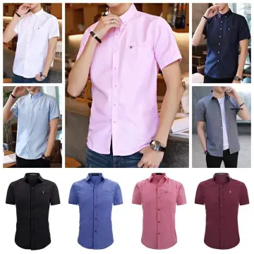 Plain White Short Sleeve Polo For Men Korean Style