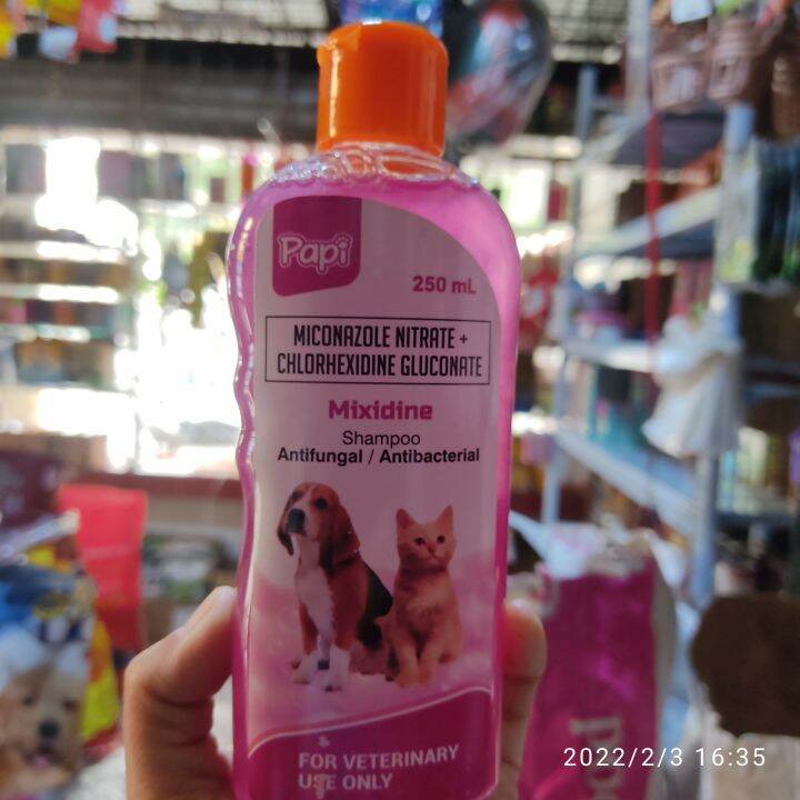 MIXIDINE (250ml)dog cat shampoo, antifungal,anti bacteria, papi