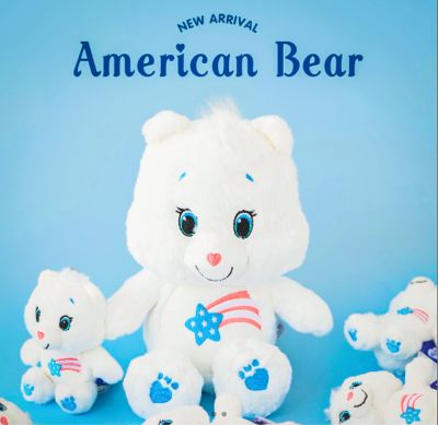 ❤️‍🔥 พร้อมส่ง ❤️‍🔥✨สินค้าแท้💯ลิขสิทไทย🇹🇭 ตุ๊กตาหมีแคร์แบร์ 25-45 cm. 🇺🇸 America สีขาว 🤍