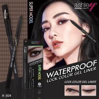 ASHLEY LOCK COLOR GEL LINER A-304 สามารถเขียนได้ทั้งขอบตาล่างและบน ให้ดวงตาสดใสตลอดวัน กันน้ำติดทน