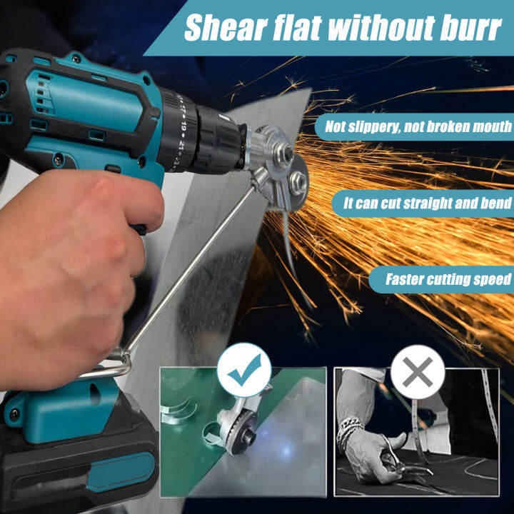 Tolmall Electric Drill Plate Shears Metal Sheet Cutter Quick Cut Sheet