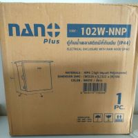 ตู้กันน้ำ ตู้ไฟกันน้ำ ตู้กันฝน แบบมีหลังคา NANO-102W สีขาว รุ่นใหม่