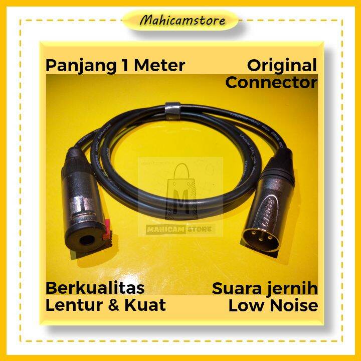 Mahicam Store Kabel Extension Mixer Mic Clip On 1 Meter Canon XLR