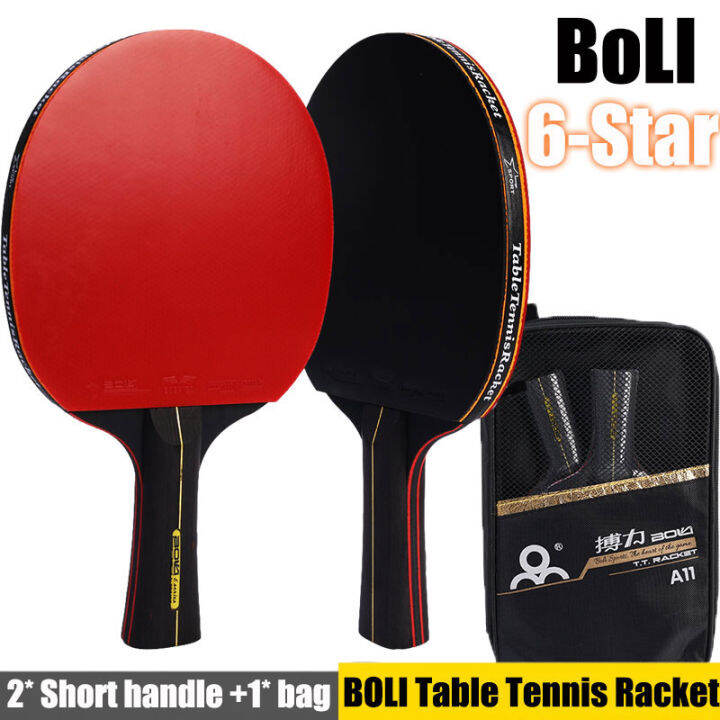 1pair Boli 6Star Table Tennis Racket A11 DoubleSided Rubber Student