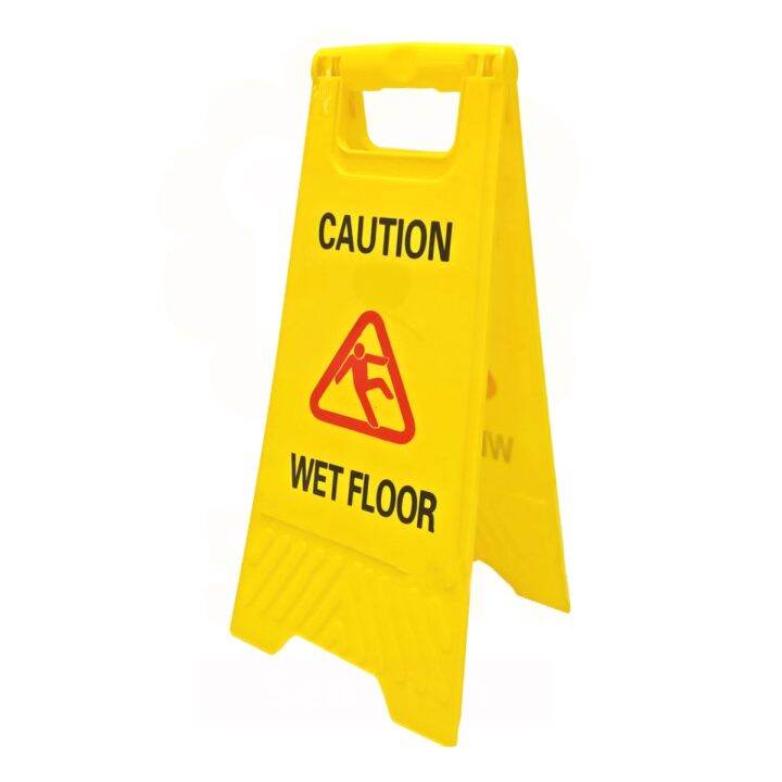 【fast Shipping】yellow Foldable Floor Sign Board Stand No Parking No Entry Work In Progress 5694