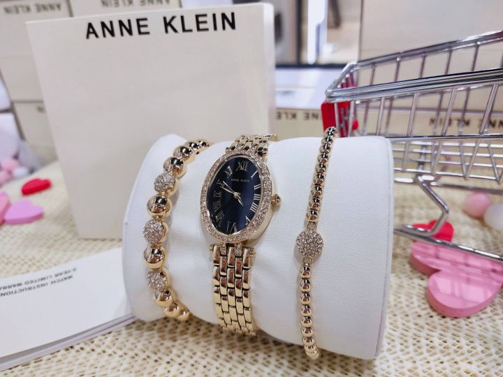 ประกันศูนย์ไทย-นาฬิกาข้อมือผู้หญิง-anne-klein-womens-quartz-metal-ak-3970gbst-ขนาด-22-mm-ระบบ