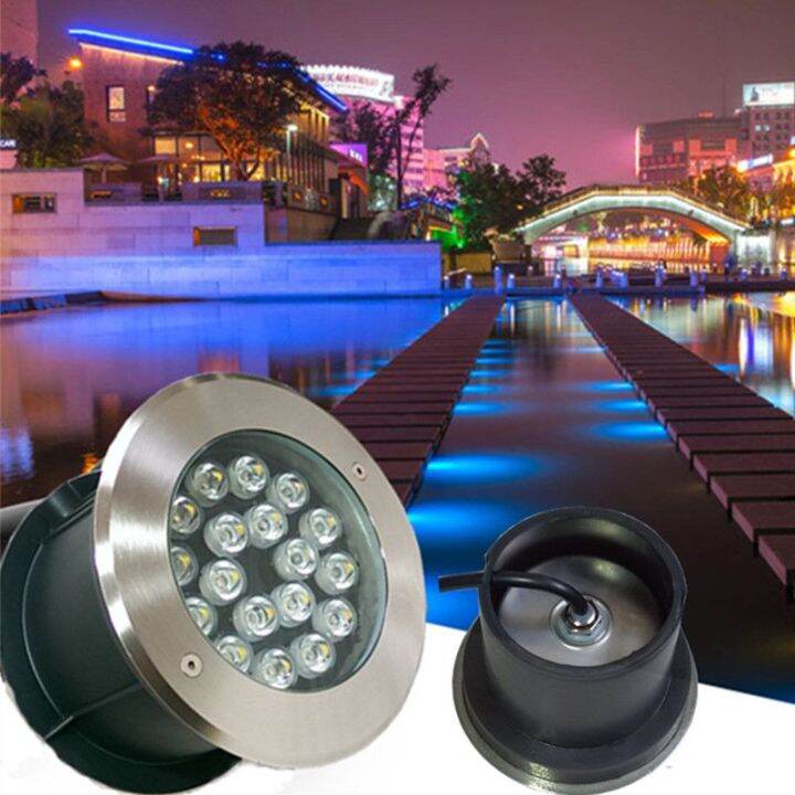 LED Underwater Lamp Waterproof 12V Stainless Steel Embedded Underground