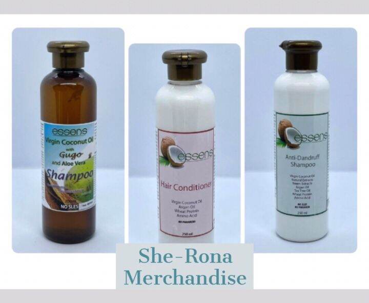 VCO Gugo & Aloe Vera Shampoo/Conditioner/Antidandruff (Essens) 250mL