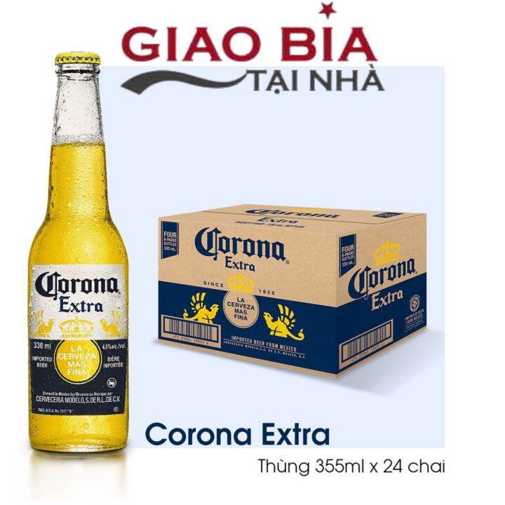 Bia Corona Extra Thùng 24 chai 330ml - Chỉ Giao Nhanh HN 