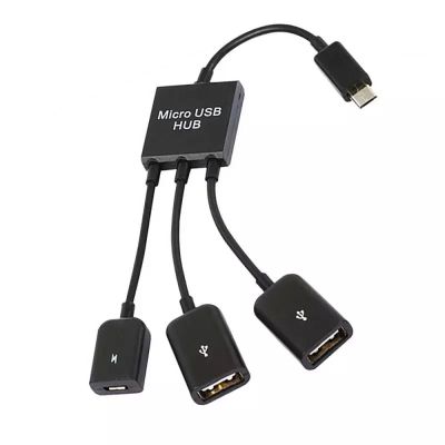 3 in 1 USB OTG Cable Adapter Micro USB Hub USB OTG Adapter for Smartphone