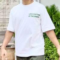 BLOC BEACH LIFE เสื้อยืดคอกลมโอเวอร์ไซส์ ซัมเมอร์